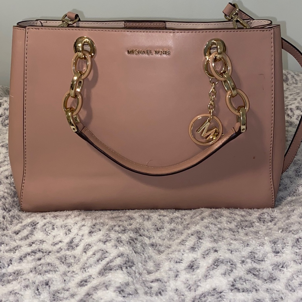 Michael Kors Pink Leather Cross Body Purse